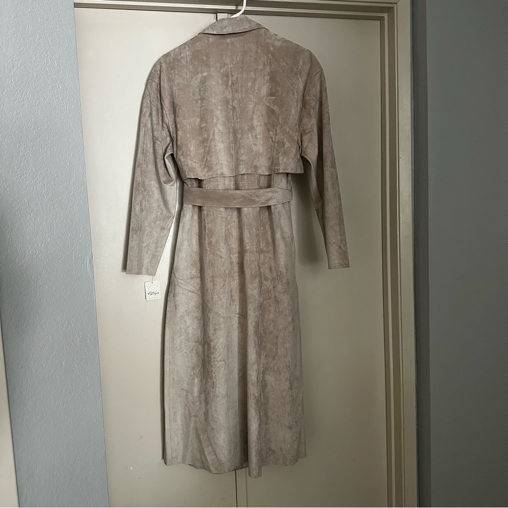 Blank NYC Free people Vegan Suede Trench Coat - Picture 14 of 16